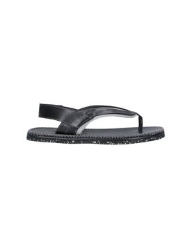 Men's Calf Leather Sandals with Rubber Sole