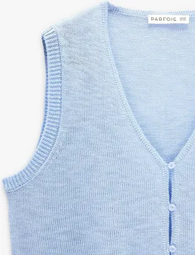 Chaleco de mujer de punto semitransparente con cuerdas ajustables - Parfois - FashionsVida