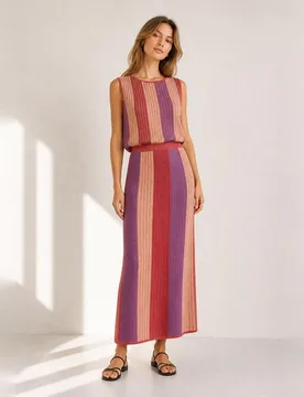 Vila - Falda de punto larga - Vila - FashionsVida