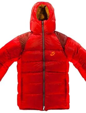Daunenjacke aus Gänsedaune Troll Red/Camel für Herren Größe L Rot