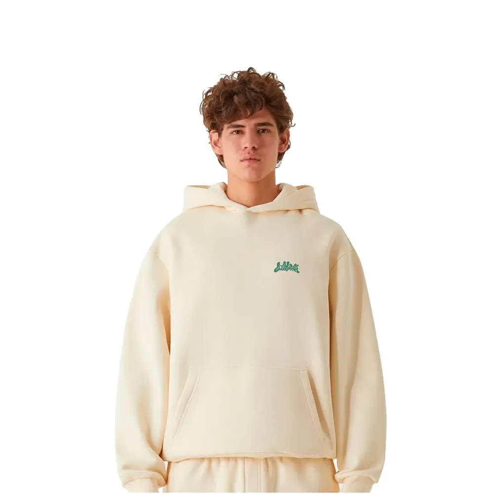 Felpa Con Cappuccio Chaos Flow Oversized White Sand M - Lost Youth - FashionsVida