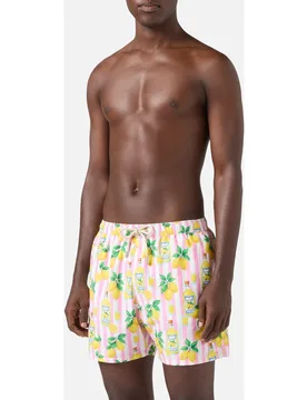 Bañador de hombre estampado rayas y limones - MC2 Saint Barth - FashionsVida