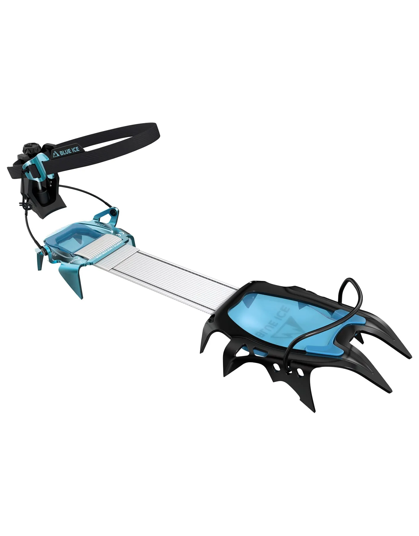 Crampons d'alpinisme - Harfang Alpine Hybrid en Aluminium - Noir - Blue Ice - FashionsVida