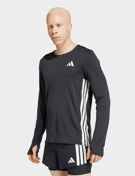 Mens Maglia Da Running Adizero Long Sleeve - Nero, nero nero Uomo taglia L