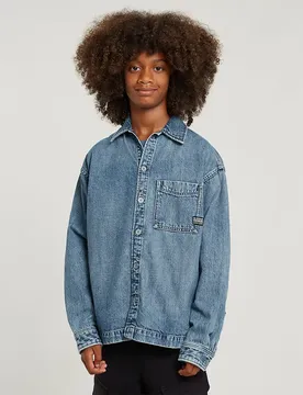 Camicia Overshirt Boxy Fit Faded Waterfront 10 Anni