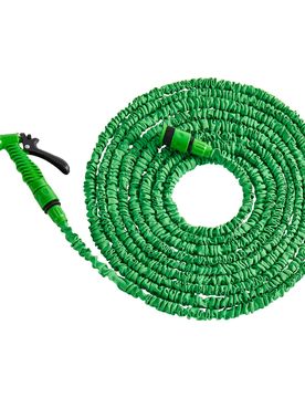 Flexibler Gartenschlauch + Gratis Sprühkopf gruen