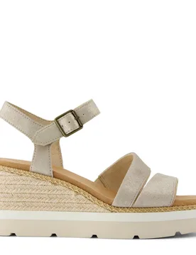 Womens Darya Wedge San In Silver - Size Uk 3 - TOMS - FashionsVida