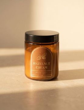 Candela profumata Hazelunt Cream - marrone dorato