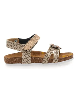 Sandali sabbia con doppia fascia glitter 257A712SR 30 - PITTARELLO BIO - FashionsVida