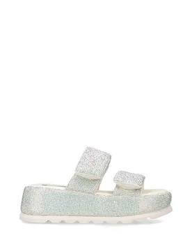 Women's 'Tokiyo Metallic' Sandals in Silver Size: 5 - Silver - Size: 5 - Steve madden - FashionsVida