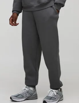 Men's Tall Essential Regular Fit Joggers Charcoal Size Large Charcoal L - boohooMAN - FashionsVida