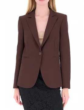 Blazer monopetto MARRONE L - Rinascimento - FashionsVida