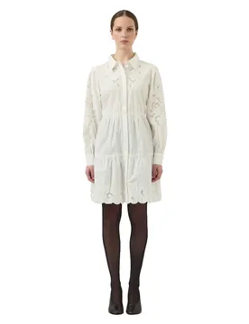 Robe Courte à Manches Longues Zimia Star White 34