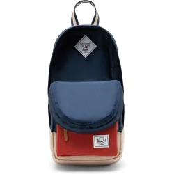 Mochila bandolera hombre ecológica de 8 l azul y rojo ocre