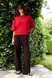 Flowy Trousers With Linen (Size: )