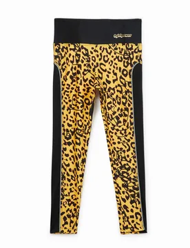 Legging slim animal print YELLOW S female - Desigual - FashionsVida