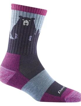 Bear Town Micro Crew Socke Damen 38-40 Purple - Darn Tough - FashionsVida
