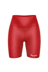 Womens Basic B*tch'' Red Fitted Shorts - - Size: S