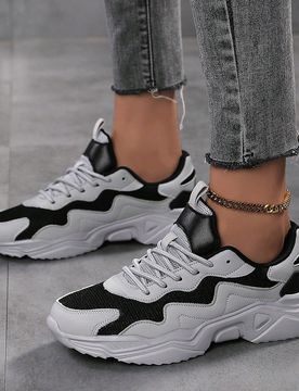 Zapatos gruesos con suela gruesa para mujer en otoño/invierno, zapatillas deportivas casuales y versátiles para exteriores y running, con suela anti