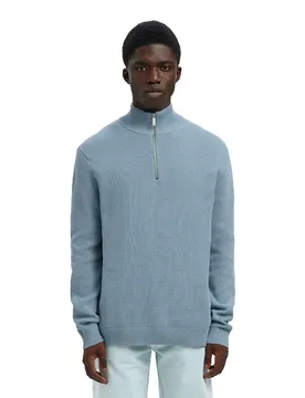 Pull à Demi-zip Dane Dusty Blue XL