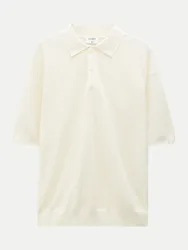 Poloshirt aus Mesh Weiß L