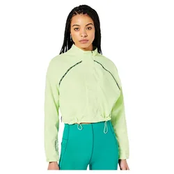 Giacca Run Cropped Waterproof Lime Yellow S