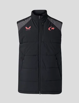 Saracens Unisex 2026/27 Training Gilet - Black BLACK/GREY 2XL unisex - Castore - FashionsVida