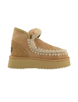 Stivali donna - mini eskimo platform boot - beige