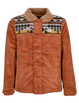 Giacca Workwear Uomo Trapas Jacket Red Brown - Iriedaily - FashionsVida