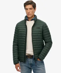 Superdry Herren Gesteppt Fuji Lite Jacke, Dunkelgrün - Größe: M