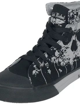 Rock Sneaker high - Walk The Line - EU37 bis EU46 - Größe EU43 - schwarz - Unisex - unisex - Rock Rebel by EMP - FashionsVida