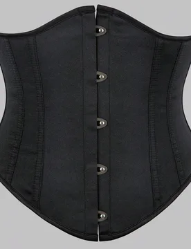 Pieza Corsé entallador de cintura de mezclilla de estilo de tribunal colorido con detalle de cordón en la espalda, adecuado para combinar con vestid - Shein - FashionsVida