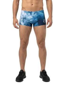 Wave Swimming Shorts Blue S Men - OTSO - FashionsVida