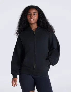 Idol Womens Zip Through Hoodie - Black - Black - Size: XL - Animal - FashionsVida