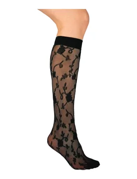 Motiv-Kniestrümpfe, 4 Paar schwarz - walzvital - FashionsVida