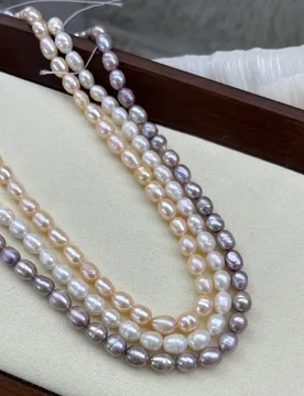Mm AA Natural Freshwater Pearl Purple Pink White Rice Beads Charms for DIY Women Men Necklace Jewelry Making Accessories - Aliexpress - FashionsVida
