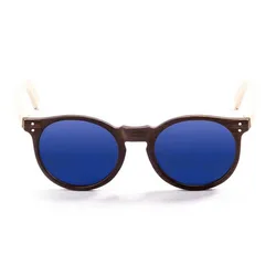 Lizard Wood Polarized Sunglasses Brown Dark / Blue One Size Men,Women