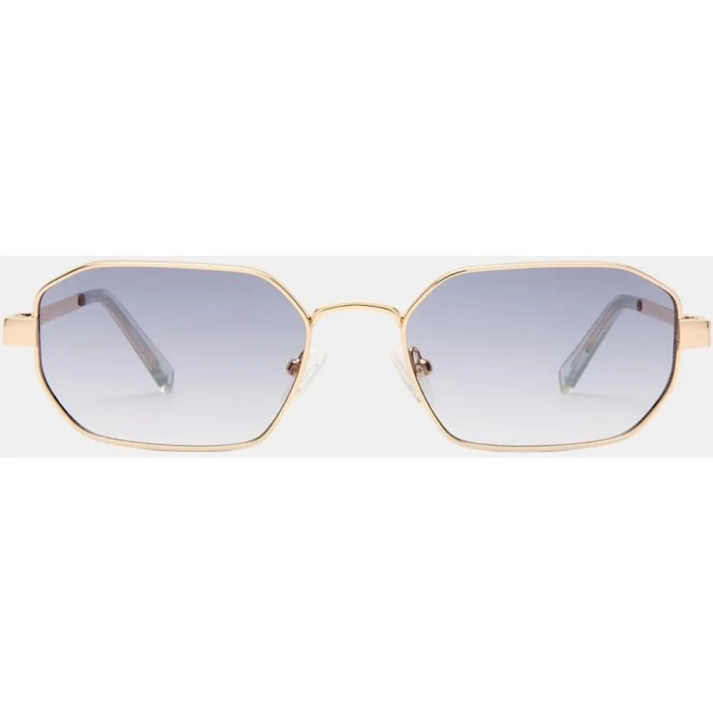 Gafa de sol unisex cuadrada en metal con lente degradada - Le Specs - FashionsVida