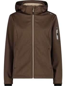 Woman jacket zip hood chaqueta softshell mujer Marron (46)