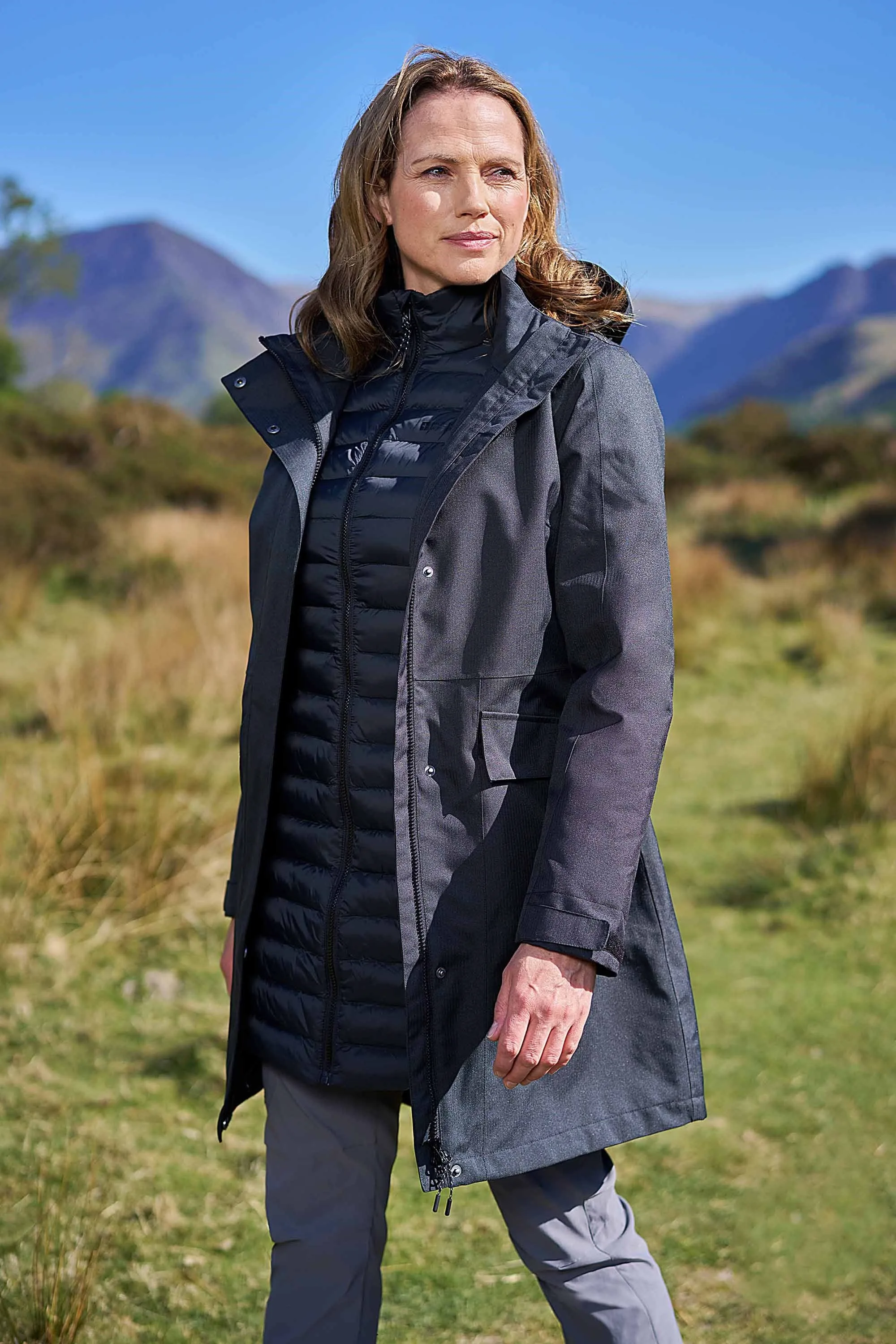 Rain On Womens 3 in 1 Waterproof Jacket - Black - Black - Size: 18 - Mountain Warehouse - FashionsVida