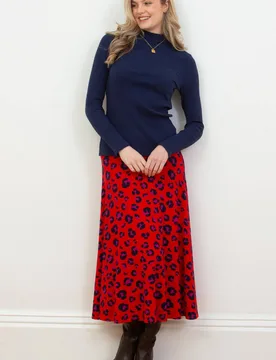 Women's Shaftesbury Jersey Skirt in Red Size: 14 - Red - Size: 14 - Kite - FashionsVida
