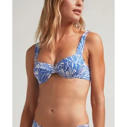 Top de bikini balconette con estampado floral