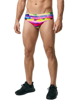 Fts035 Swimming Brief Paint Patch UK 36 Men - Funky Trunks - FashionsVida