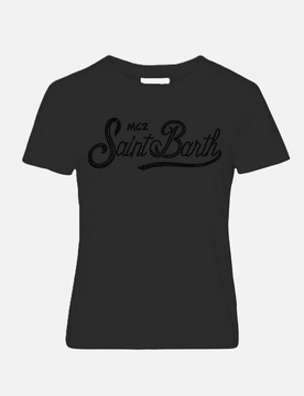 T-shirt elly con strass bambina nero