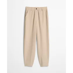 Pantalones rectos modelo Minu barrel de una mezcla de lyocell y lino