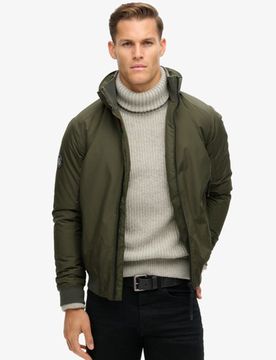 Superdry Herren City Harrington-jacke Kaki - Größe: S