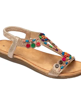 Stretch-Sandale „Anuk“ 40 gold - wonderwalk - FashionsVida