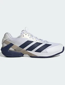 Scarpe da tennis adizero Ubersonic 5 Clay 42 2/3 Cloud White / Dark Blue / Silver Metallic - Adidas - FashionsVida