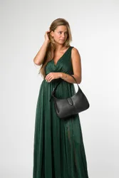 Women's 'Suki' Leather Evening Bag in Black - Black - Size: One Size