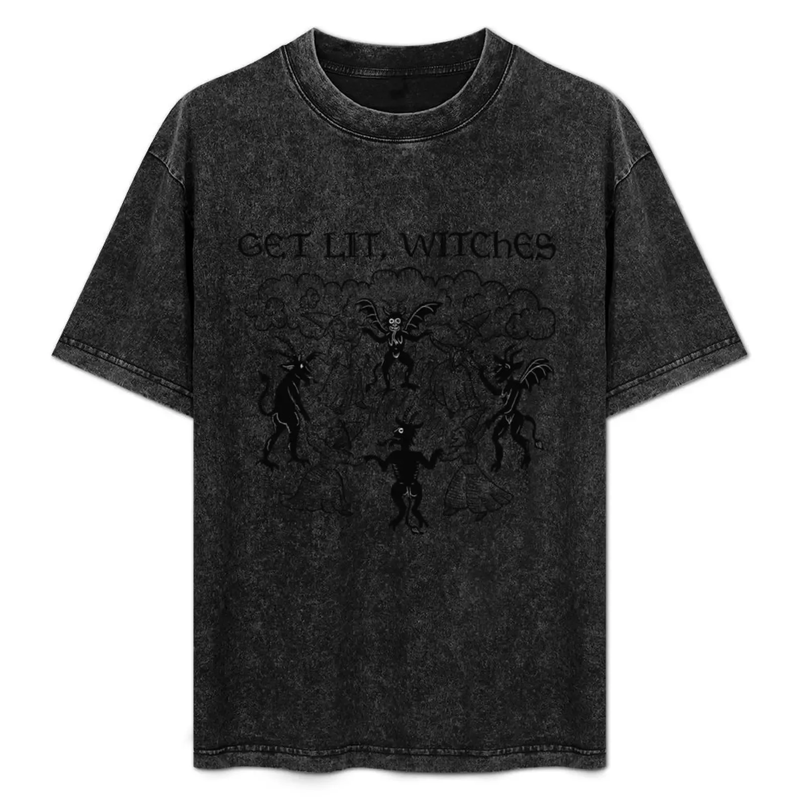 Get Lit, Witches! T-Shirt Basic Crew Neck Short Sleeve Top - Aliexpress - FashionsVida